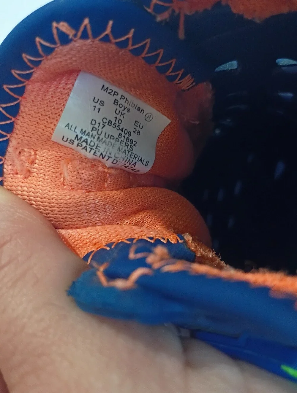 Phibian Kids' Blue and Orange Water Shoes Size 11 Outdoor Beach Pool
